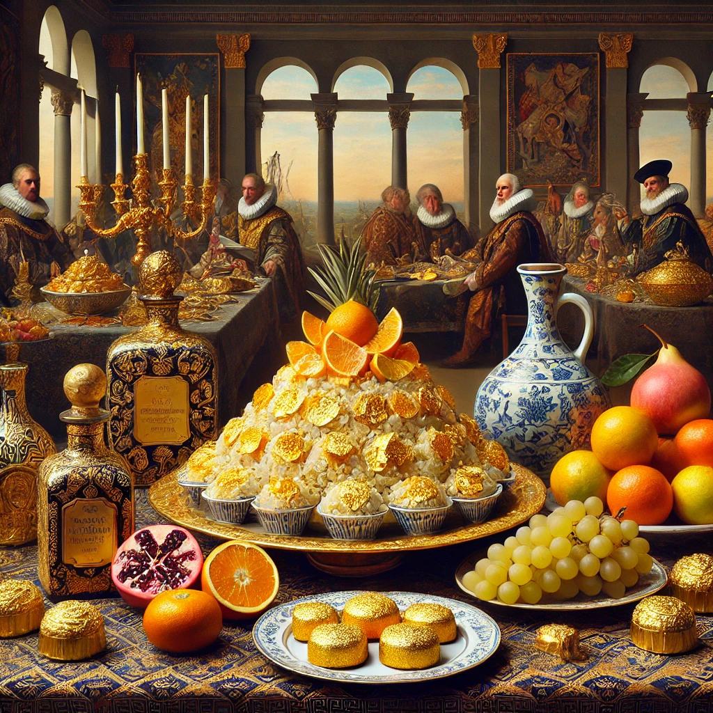 Elizabethan gilded banquet table