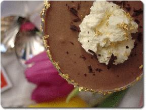 Rich Chocolate Mousse with Edible Gold Flake