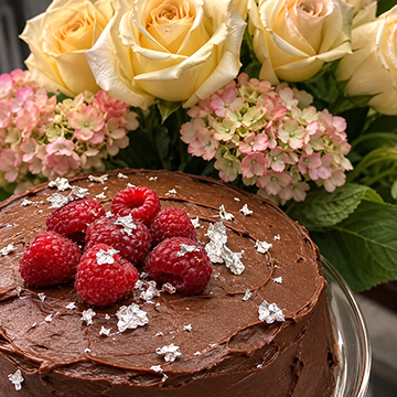 Edible silver flake